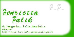 henrietta palik business card